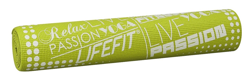 Gymnastická podložka LIFEFIT SLIMFIT, 173x61x0,6, svetlo zelená