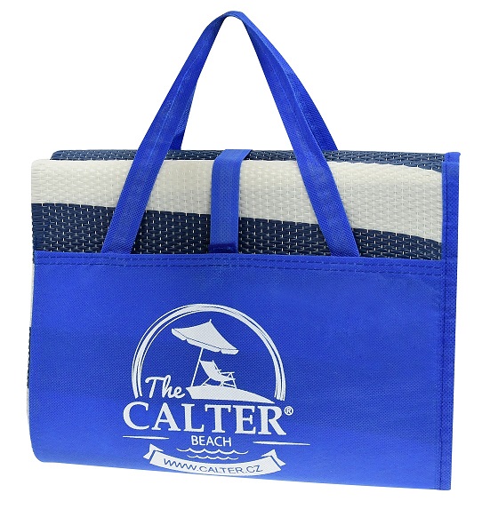 Plážová podložka CALTER - taška, plastová, modrá